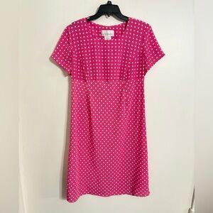 Motherhood Maternity  Pink and White Polka Dot Maternity Dress Size Large